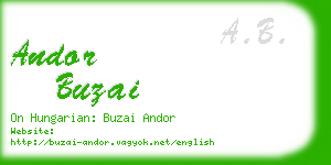 andor buzai business card